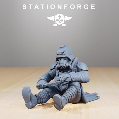 GrimGuard Comrades, Death Korps Proxy, Sci-Fi Wargames Miniatures by STATIONFORGE