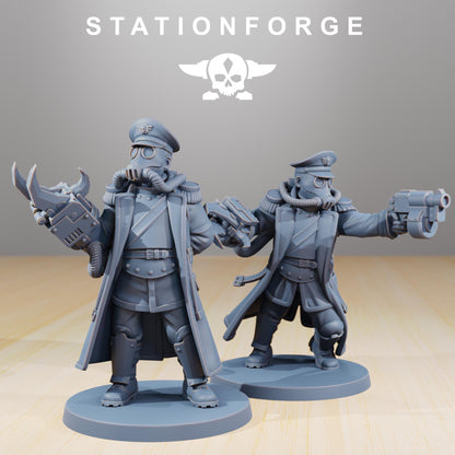 GrimGuard - Officer 2.0, Death Korps Proxy, Sci-Fi Wargames Miniatures by STATIONFORGE
