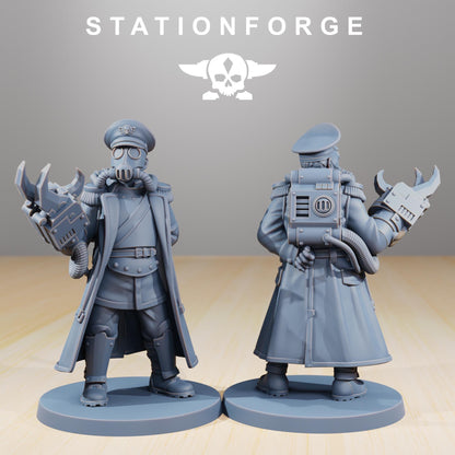 GrimGuard - Officer 2.0, Death Korps Proxy, Sci-Fi Wargames Miniatures by STATIONFORGE