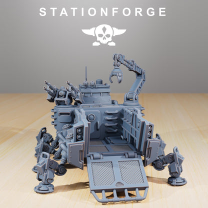 Scavenger Transport Tank, Space Techno-bots, modular Sci-Fi warriors by STATIONFORGE, Sci-Fi Wargames Cyber-themed Grimdark miniatures