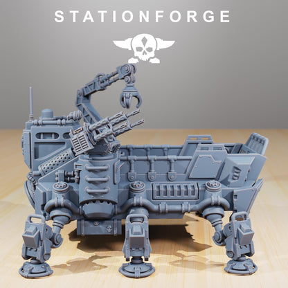 Scavenger Transport Tank, Space Techno-bots, modular Sci-Fi warriors by STATIONFORGE, Sci-Fi Wargames Cyber-themed Grimdark miniatures