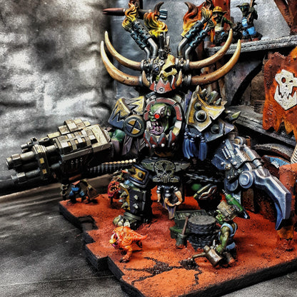 Orkaz Grand Nutta, Space-Faring Orkish Menace Sculpted by STATIONFORGE, Grimdark Compatible, Sci-Fi Wargame Scale