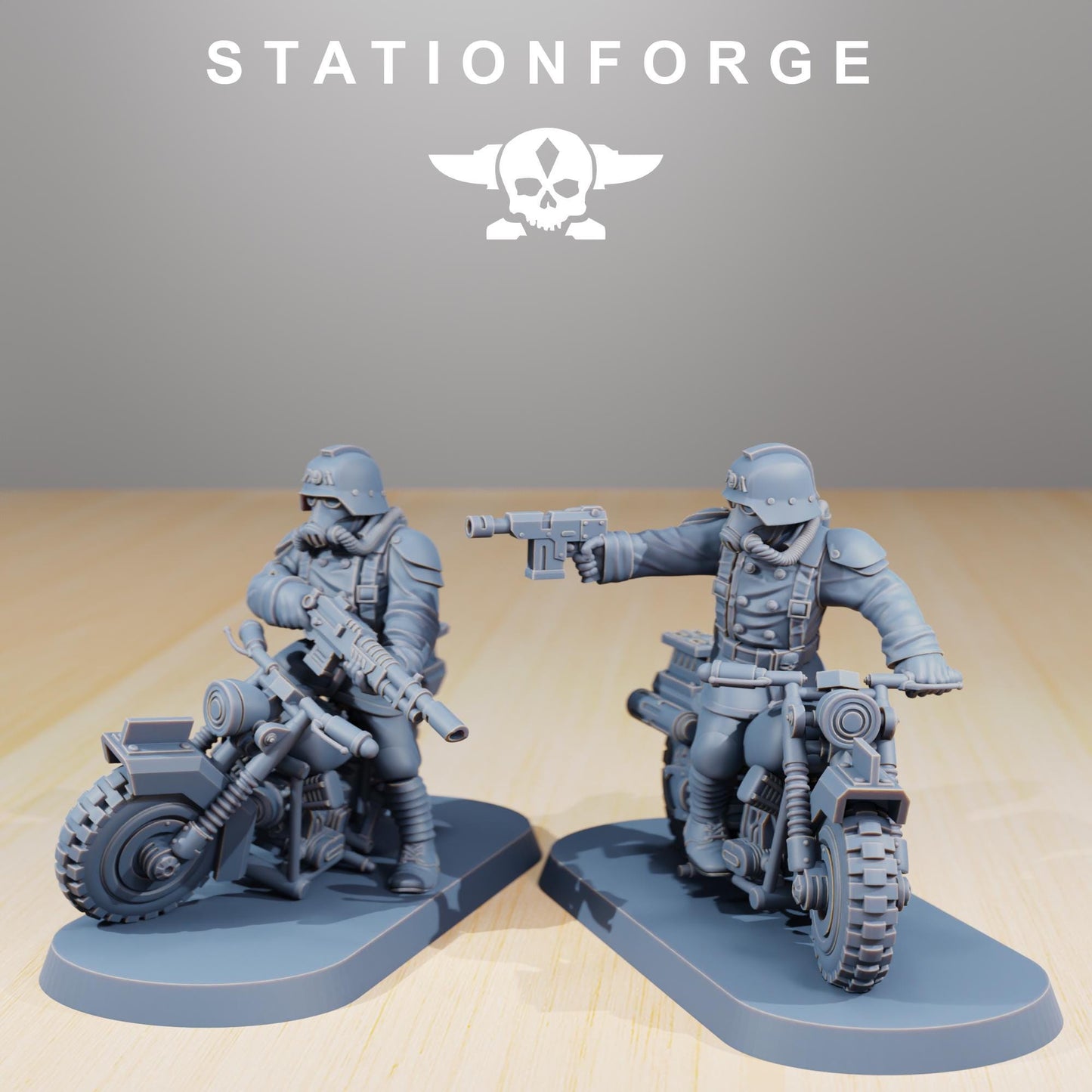 GrimGuard Cavalry, Modular Set Miniatures by STATIONFORGE,  Imperial guard cavalry regiment