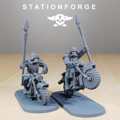 GrimGuard Cavalry, Modular Set Miniatures by STATIONFORGE,  Imperial guard cavalry regiment