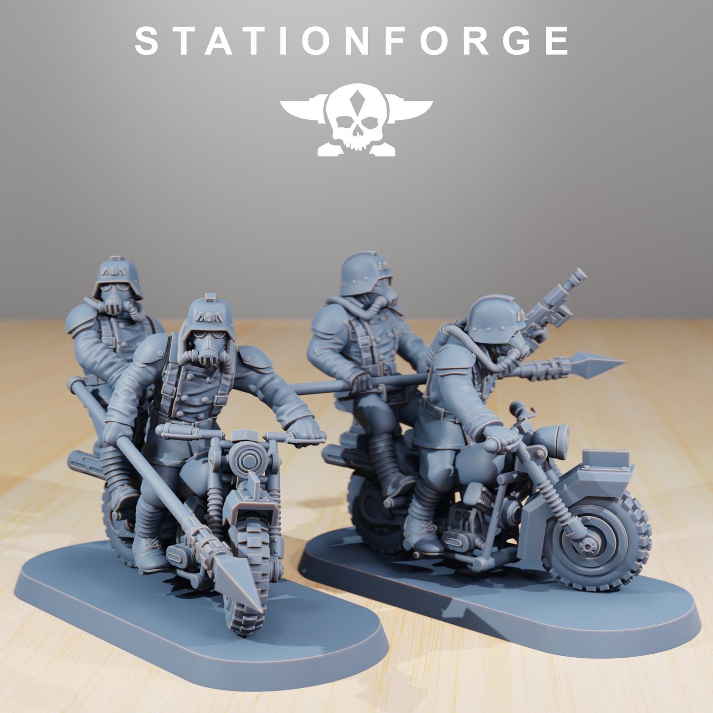 GrimGuard Cavalry, Modular Set Miniatures by STATIONFORGE,  Imperial guard cavalry regiment