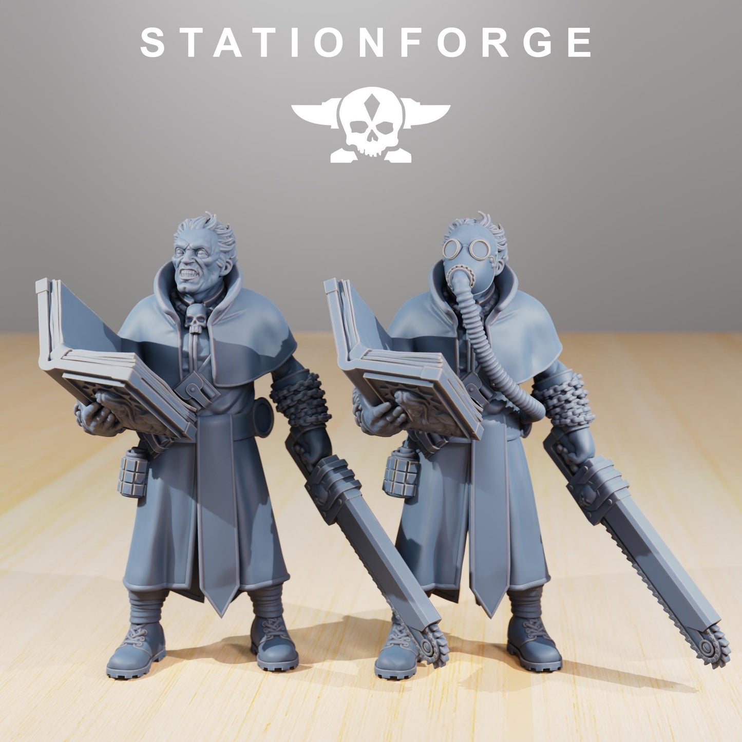 GrimGuard - Priest Miniature by STATIONFORGE, Grimdark Guardsmen Character