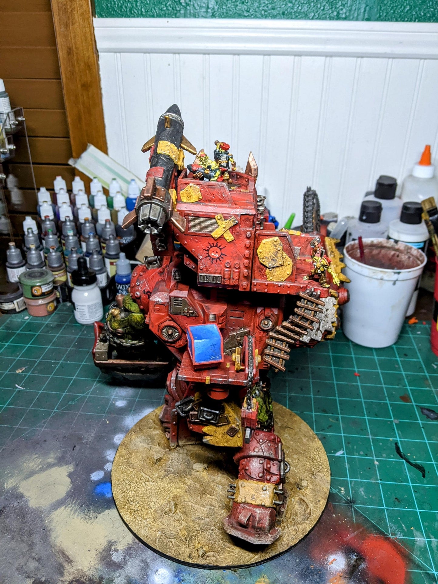 Orkaz Mega Steppa, Space-Faring Orkish Menace Sculpted by STATIONFORGE, Grimdark Compatible, Scaled for Sci-Fi Miniature Wargames