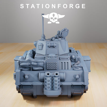 GrimGuard - Battle Tank - GrimGuard Main Battle Tank, Sci-Fi Space Guard Soldiers by STATIONFORGE