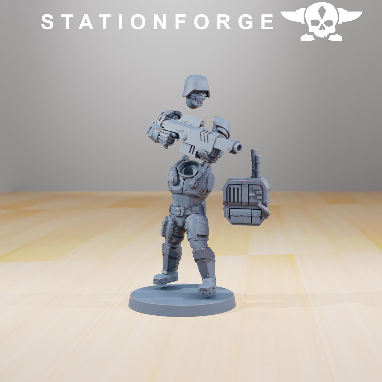 Vaskar Infantry, Death Korps Proxy, Sci-Fi Wargames Miniatures by STATIONFORGE