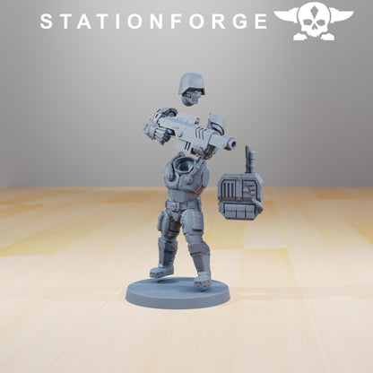 Vaskar Infantry, Death Korps Proxy, Sci-Fi Wargames Miniatures by STATIONFORGE