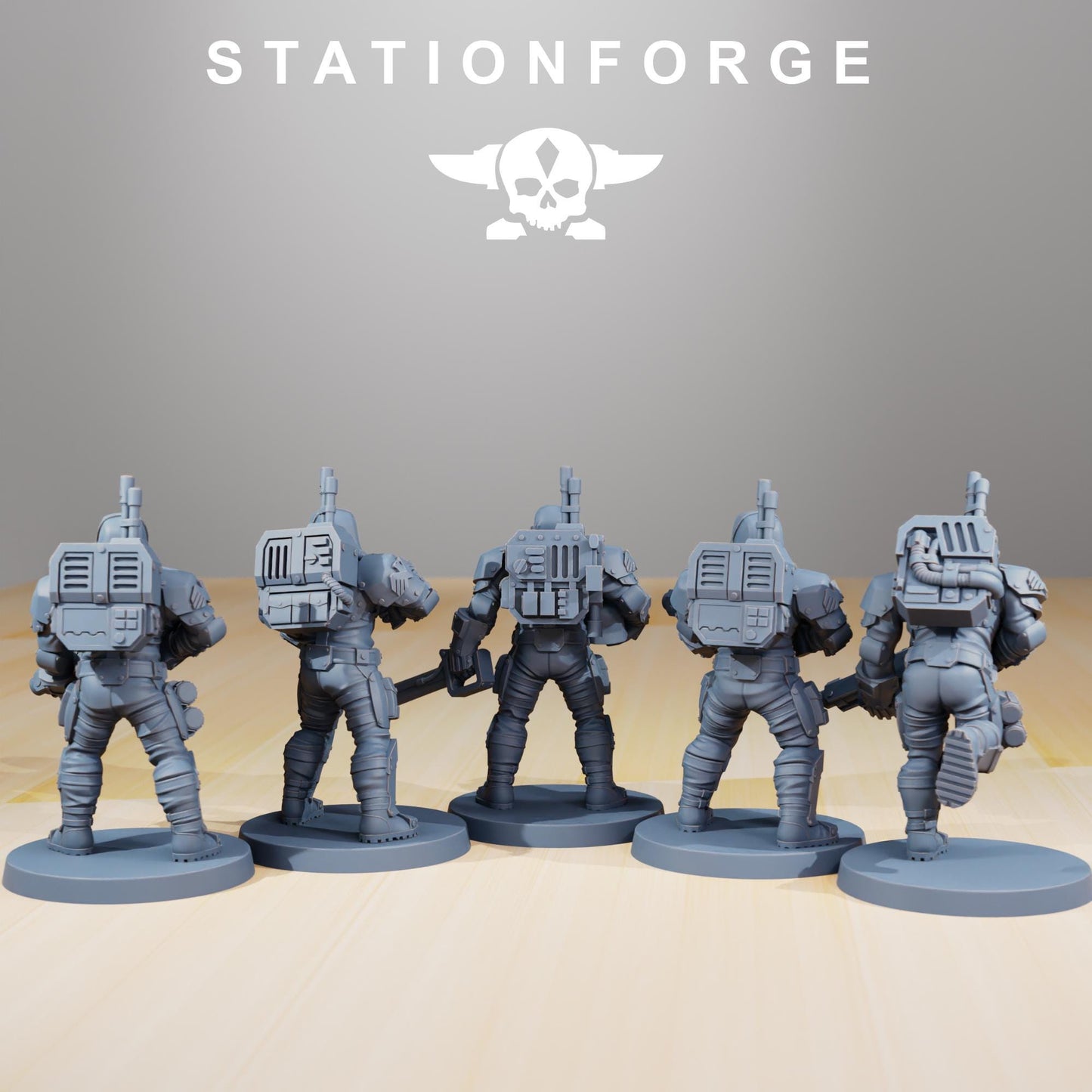 Vaskar Infantry, Death Korps Proxy, Sci-Fi Wargames Miniatures by STATIONFORGE