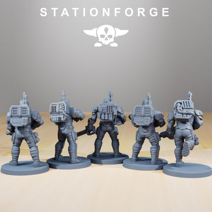 Vaskar Infantry, Death Korps Proxy, Sci-Fi Wargames Miniatures by STATIONFORGE