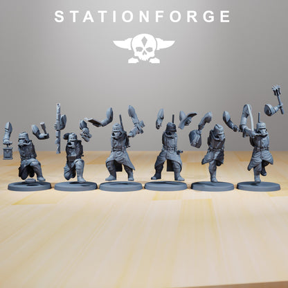 GrimGuard - Supporters, Death Korps Proxy, Sci-Fi Wargames Miniatures by STATIONFORGE