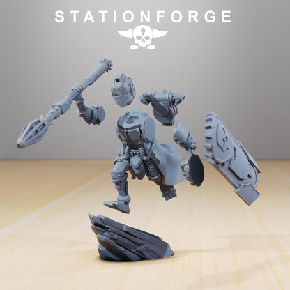 Scavenger Legio, Space Techno-bots, modular Sci-Fi warriors by STATIONFORGE, Sci-Fi Wargames Cyber-themed Grimdark miniatures