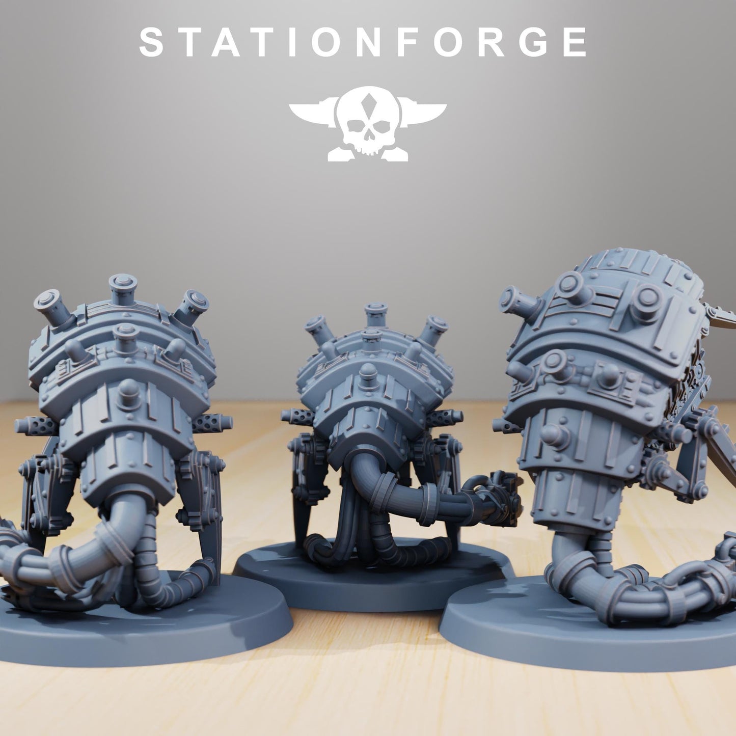 Scavenger Assassinators, Space Techno-bots, modular Sci-Fi warriors by STATIONFORGE, Sci-Fi Wargames Cyber-themed Grimdark miniatures