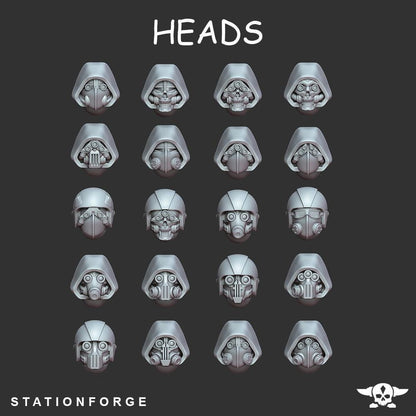 Scavenger Bikers, Space Techno-bots, modular Sci-Fi warriors by STATIONFORGE, Sci-Fi Wargames Cyber-themed Grimdark miniatures