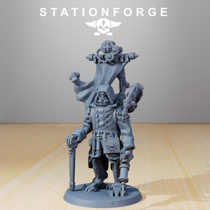 Scavenger Repair Doc, Space Techno-bots, modular Sci-Fi warriors by STATIONFORGE, Sci-Fi Wargames Cyber-themed Grimdark miniatures