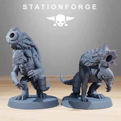 Xenarid Mortars - Xenarid Alien Bugs -  Sci-Fi Grimdark Bug aliens by STATIONFORGE