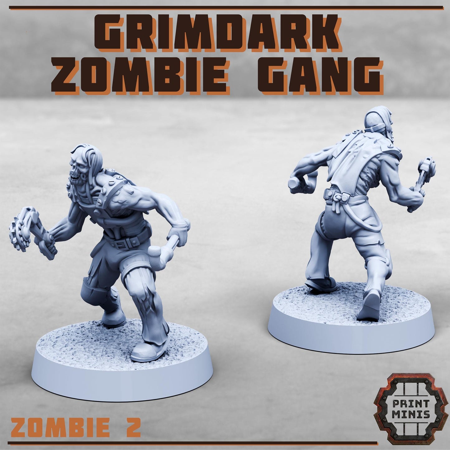 Grimdark Zombie Gang -  Sci-Fi Grimdark Mercenaries by Print Minis