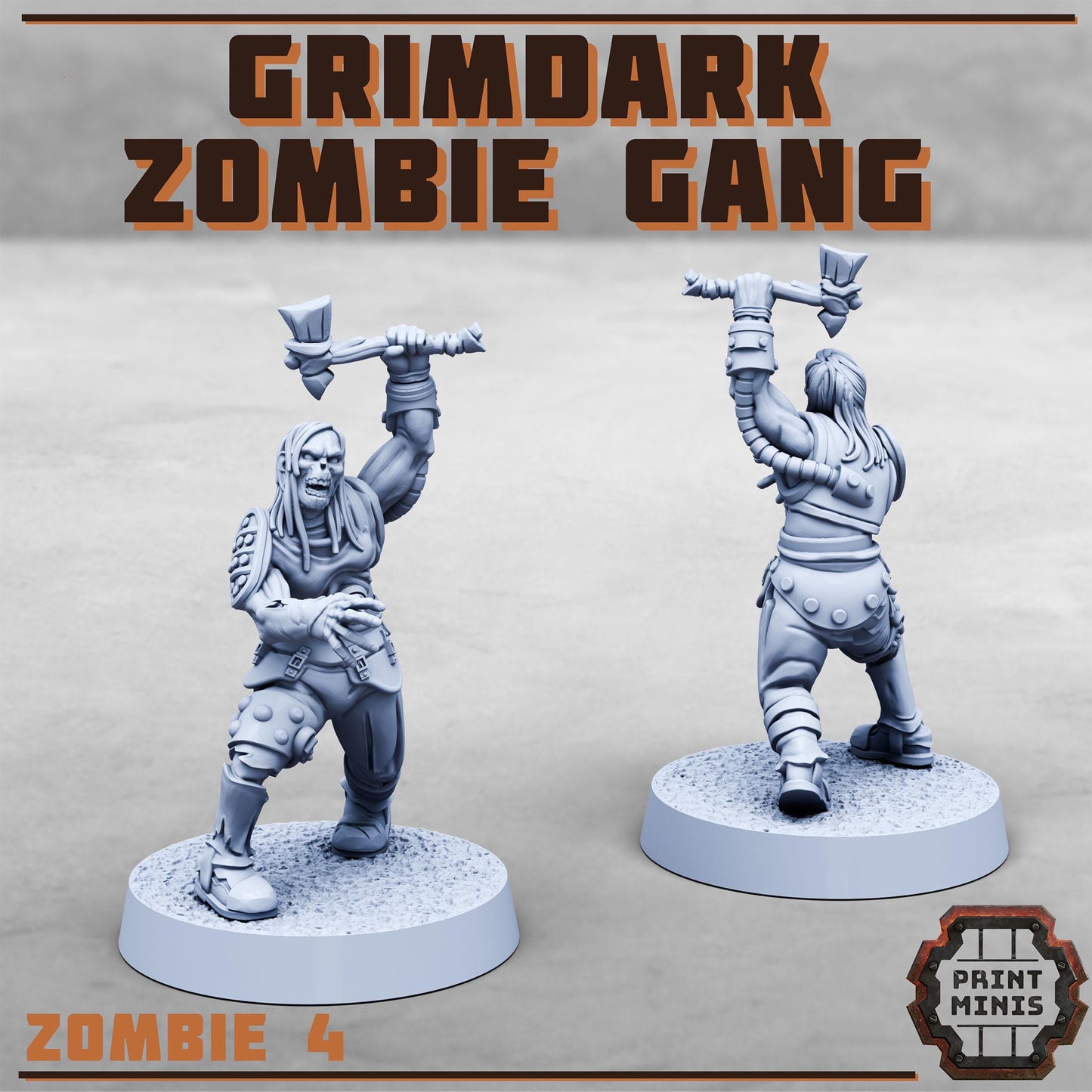 Grimdark Zombie Gang -  Sci-Fi Grimdark Mercenaries by Print Minis