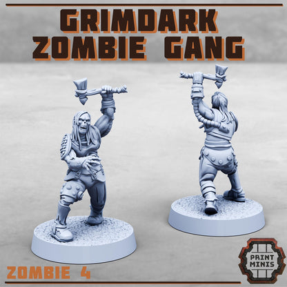 Grimdark Zombie Gang -  Sci-Fi Grimdark Mercenaries by Print Minis