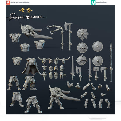 Norse Explorers, Fantasy Skirmish Miniatures by Magori Miniatures, perfect for Fantasy Wargames and RPGs