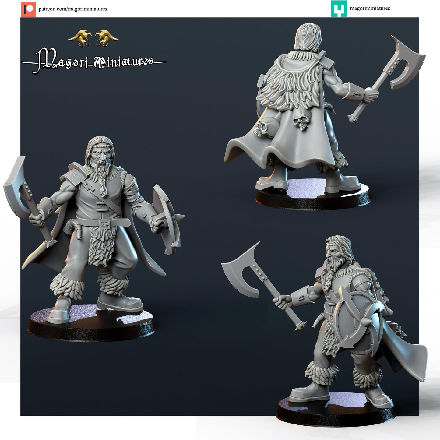 Norse Explorers, Fantasy Skirmish Miniatures by Magori Miniatures, perfect for Fantasy Wargames and RPGs