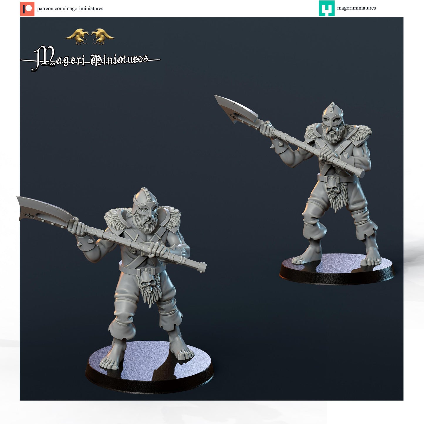 Norse Explorers, Fantasy Skirmish Miniatures by Magori Miniatures, perfect for Fantasy Wargames and RPGs