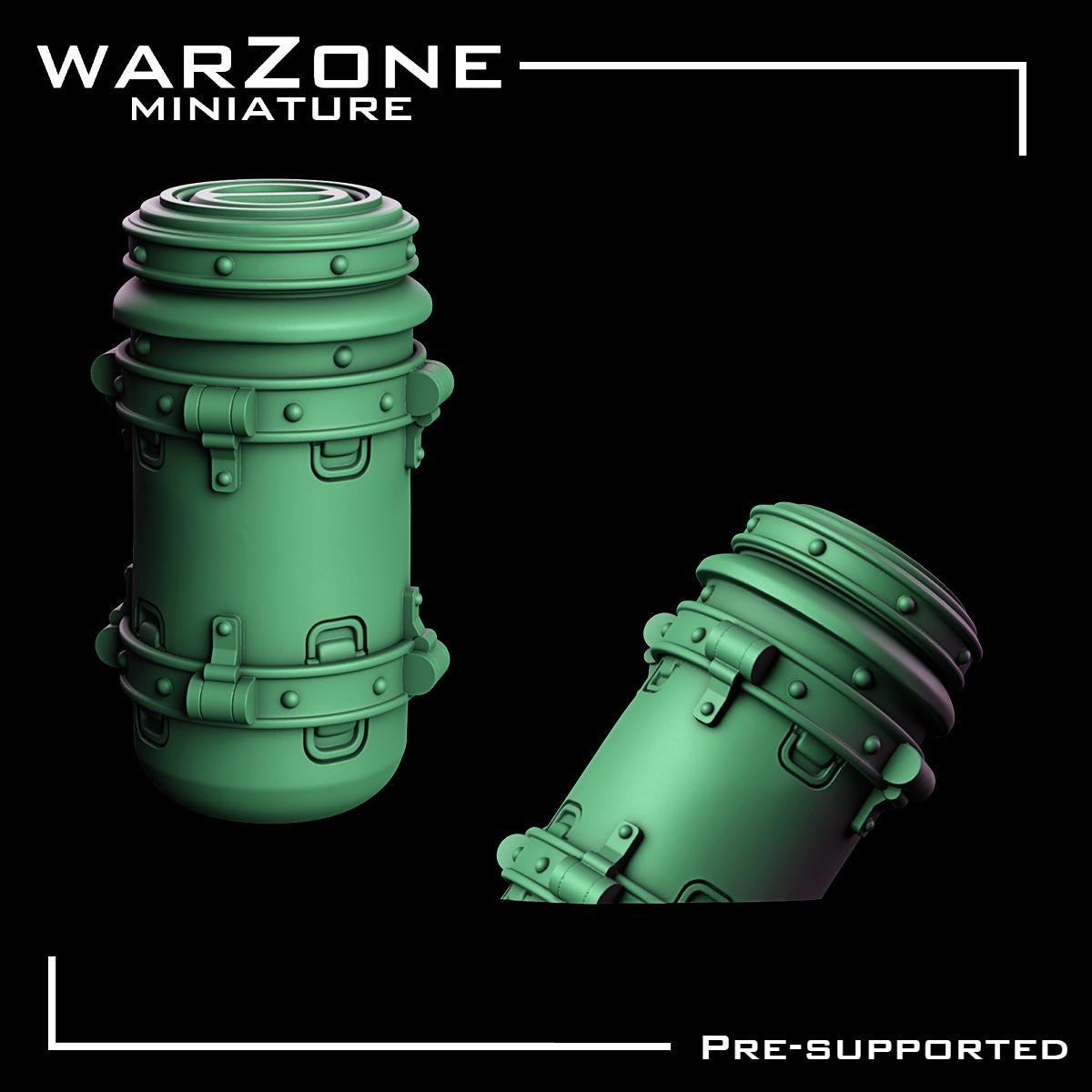 Sci-fi Barrels / Barrels Vol. 01, Grimdark Conversion Parts and Basing Materials Sculpted by WarZone Miniature