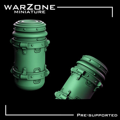Sci-fi Barrels / Barrels Vol. 01, Grimdark Conversion Parts and Basing Materials Sculpted by WarZone Miniature