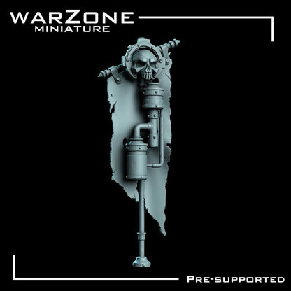 Banners / Flags Basing Bits Vol. 01, Grimdark Conversion Parts and Basing Materials Sculpted by WarZone Miniature