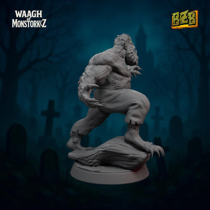 Wolfork, Halloween Monster Orks, Movie-inspired Orkish Menace Sculpted by Big Zkreen Boyz, Grimdark Compatible, Scaled for Sci-Fi Wargames