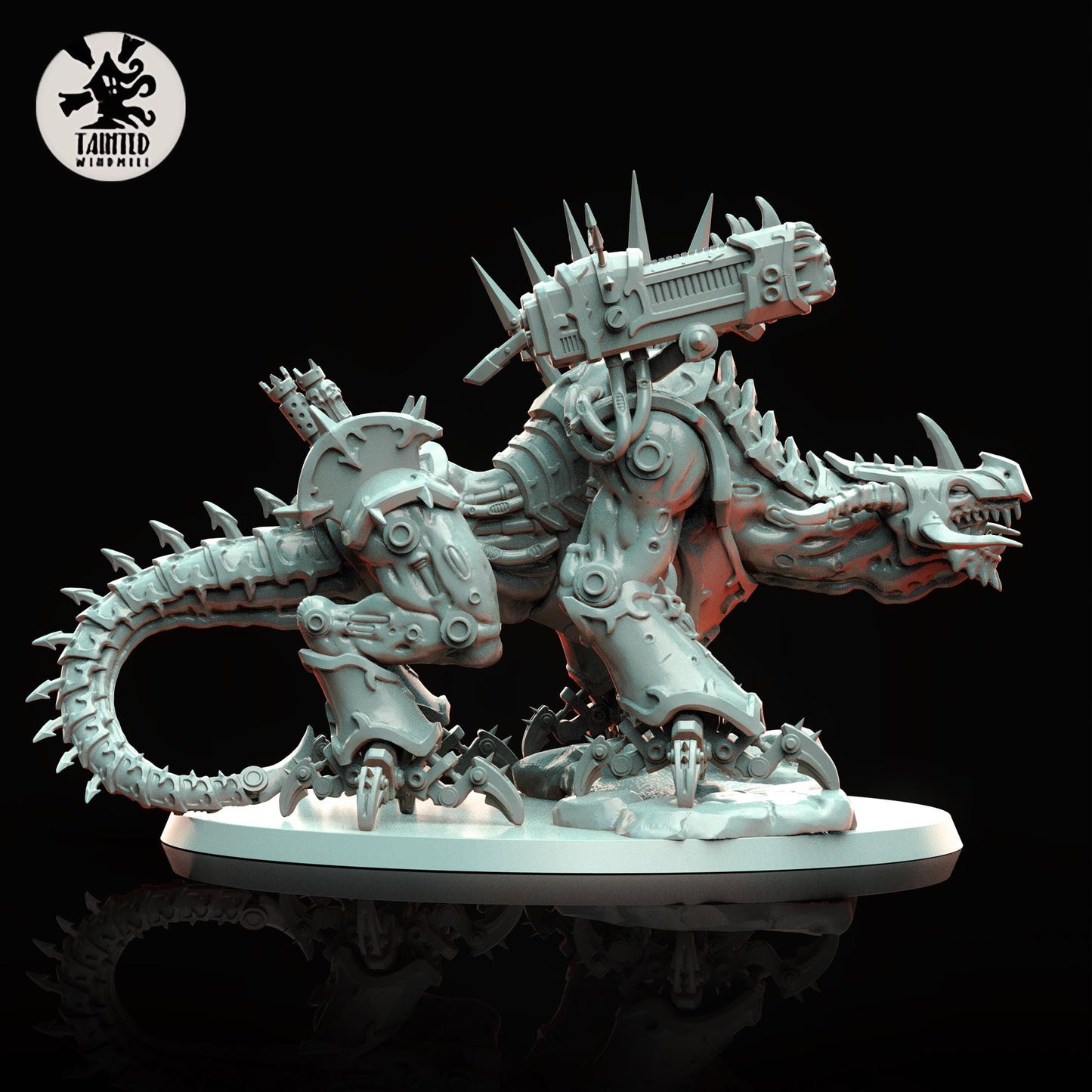 Forged Dragon, Heretic Daemon Tank Sculpted by Tainted Windmill, Scaled for Sci-Fi Miniature Wargames