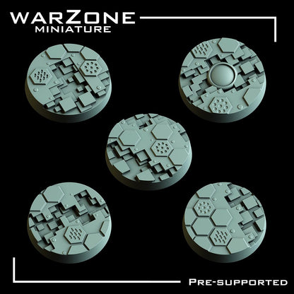 Bases sets - Tomb World Space robot, Grimdark Conversion Parts and Basing Materials Sculpted by WarZone Miniature