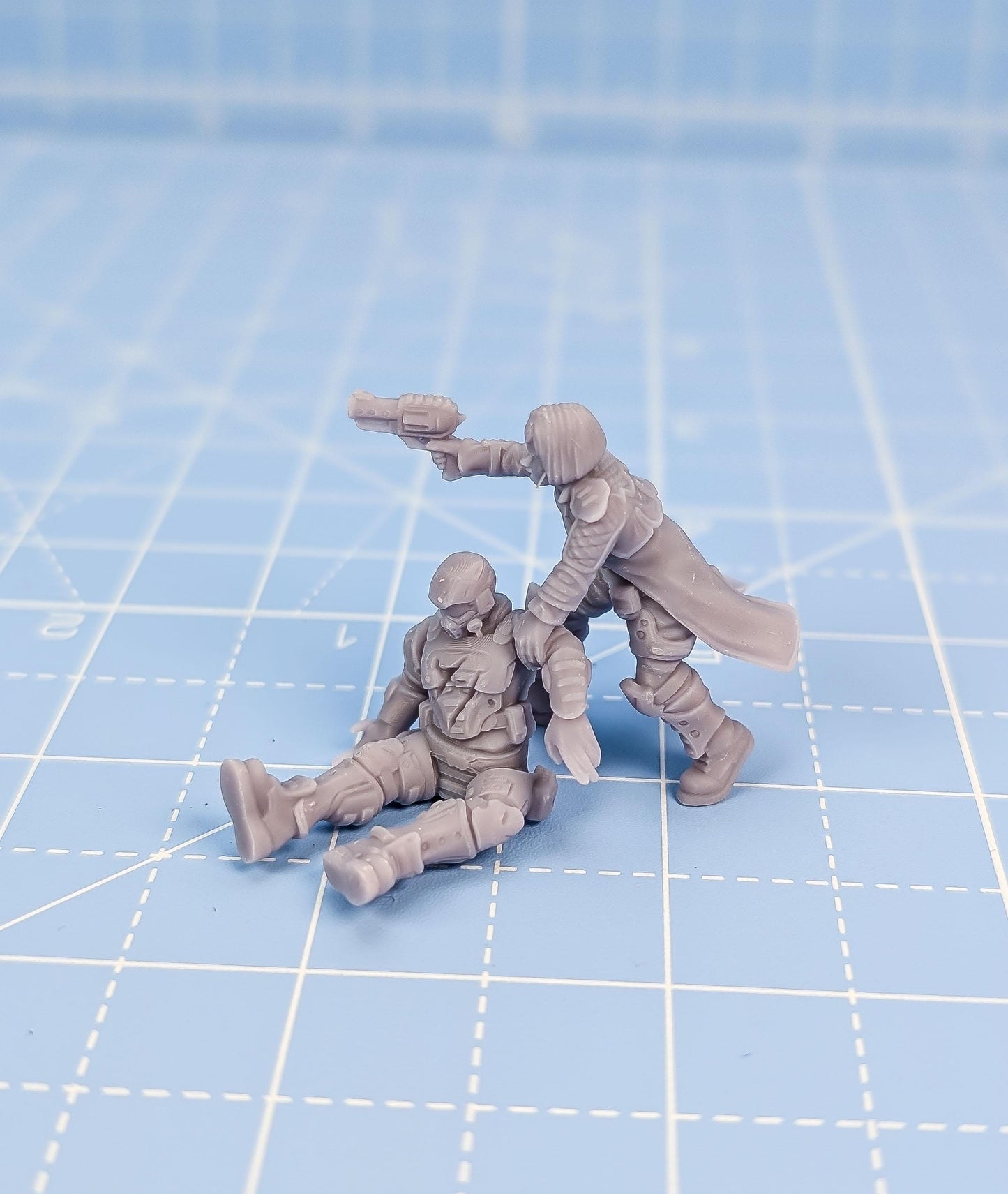 City Watch Enforcers - Dead and Injured NPCs -  Sci-Fi Grimdark City Skirmish Warfare Female Mercenaries by Print Minis