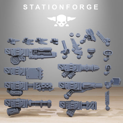 Tarion Strike Mechs Mk1 Builder Kit, Communitarian Alien Infantry, Sci-Fi Wargames Miniatures by STATIONFORGE