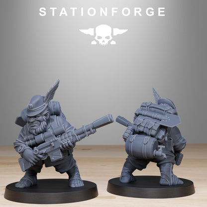 GrimGuard Skulldart Trappers, Death Korps Proxy, Sci-Fi Wargames Miniatures by STATIONFORGE