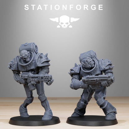 Socratis Zombies, Modular Sci-Fi Marine warriors by STATIONFORGE, Grimdark Wargames Proxy