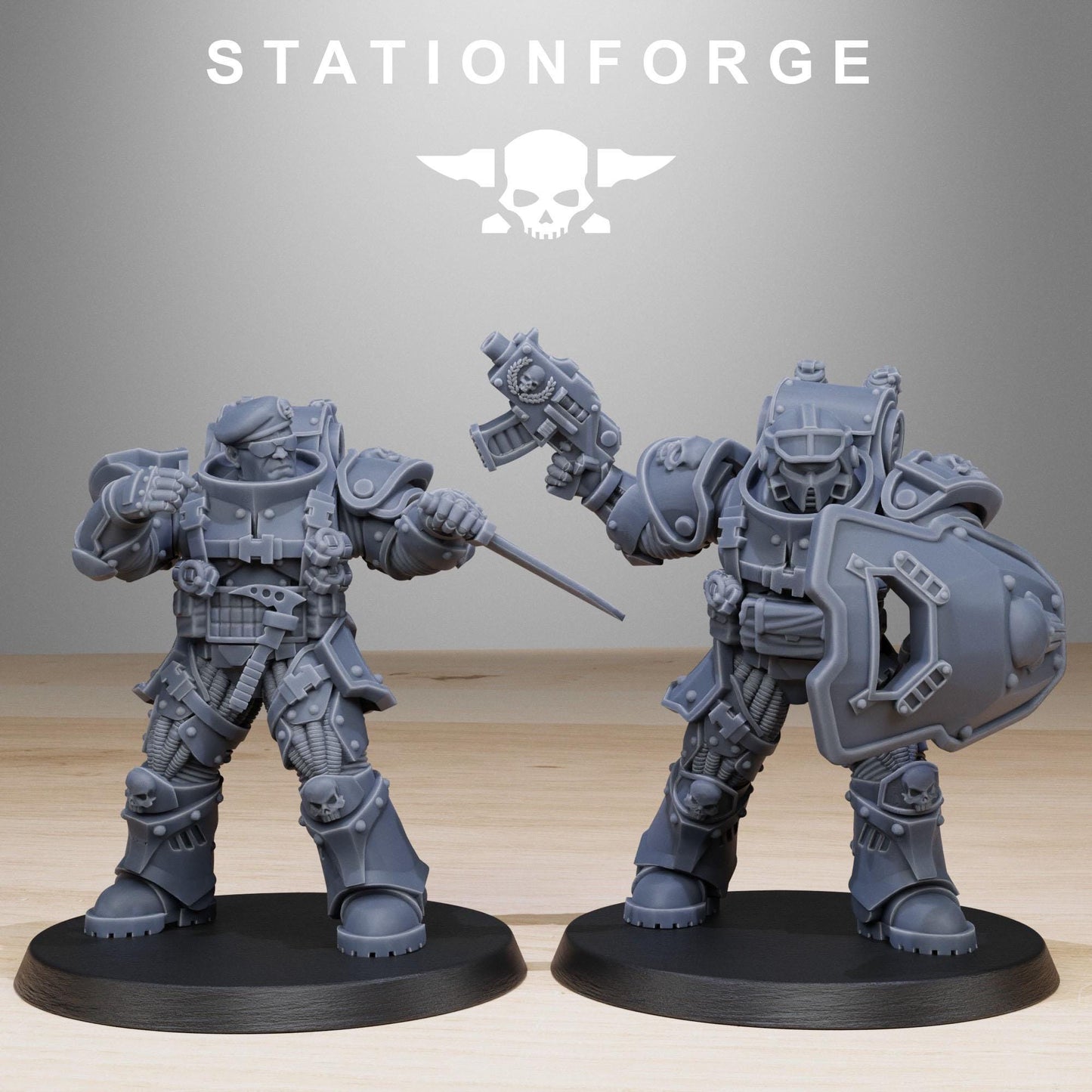 Socratis Light Reinforcement, Modular Sci-Fi Marine warriors by STATIONFORGE, Grimdark Wargames Proxy