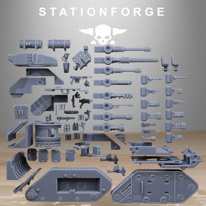 GrimGuard Battle Tank 2.0 - GrimGuard Heavy Tank, Sci-Fi Space Guard Soldiers by STATIONFORGE