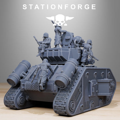 GrimGuard Battle Tank 2.0 - GrimGuard Heavy Tank, Sci-Fi Space Guard Soldiers by STATIONFORGE
