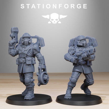 Vaskar Jump Squad, Death Korps Proxy, Sci-Fi Wargames Miniatures by STATIONFORGE