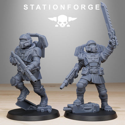 Vaskar Jump Squad, Death Korps Proxy, Sci-Fi Wargames Miniatures by STATIONFORGE
