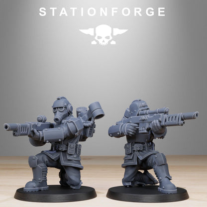GrimGuard Aero Troops, Death Korps Proxy, Sci-Fi Wargames Miniatures by STATIONFORGE