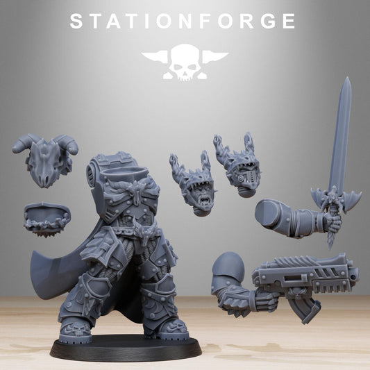 Socratis Dragon Knights, Modular Sci-Fi Marine warriors by STATIONFORGE, Grimdark Wargames Proxy