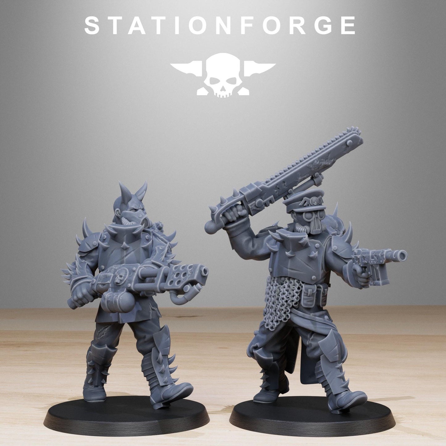 Corrupted Guard Builder Kit, Chaos Worshipper Sci-Fi Wargames Miniatures by STATIONFORGE, Corrupted Imperial Guard