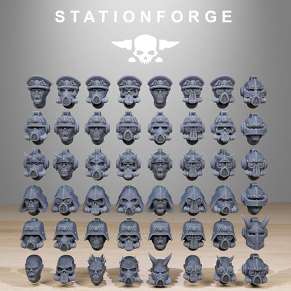 Corrupted Guard Builder Kit, Chaos Worshipper Sci-Fi Wargames Miniatures by STATIONFORGE, Corrupted Imperial Guard