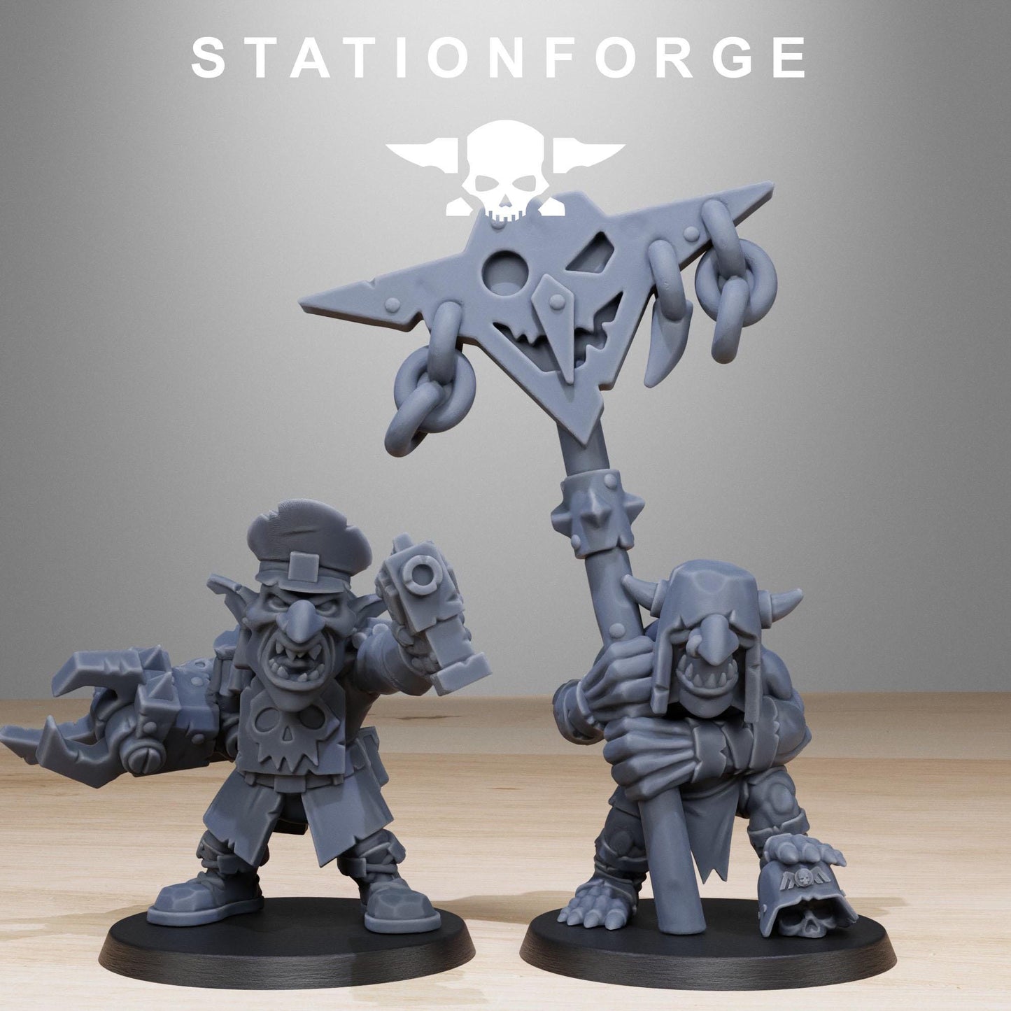 Gobs Infantry Reborn, Space-Faring Orkish Menace Sculpted by STATIONFORGE, Grimdark Compatible, Sci-Fi Wargame Scale
