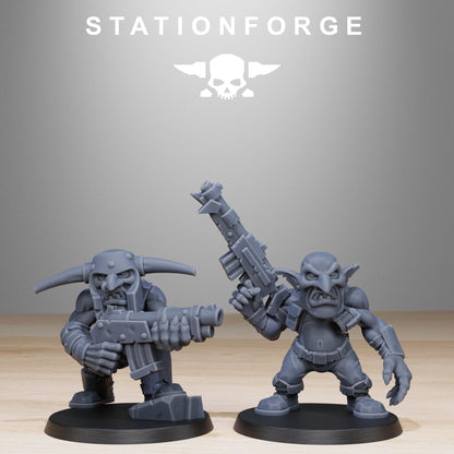 Gobs Infantry Reborn, Space-Faring Orkish Menace Sculpted by STATIONFORGE, Grimdark Compatible, Sci-Fi Wargame Scale