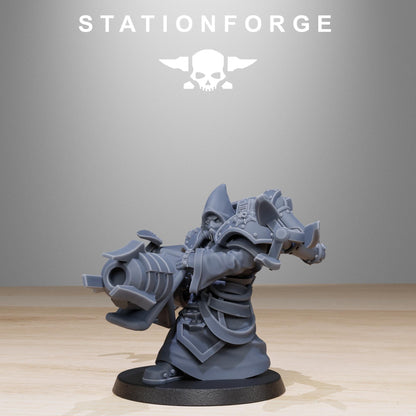 Scavenger Volatiles Infantry, Space Techno-bots, modular Sci-Fi warriors by STATIONFORGE, Sci-Fi Wargames Cyber-themed Grimdark miniatures